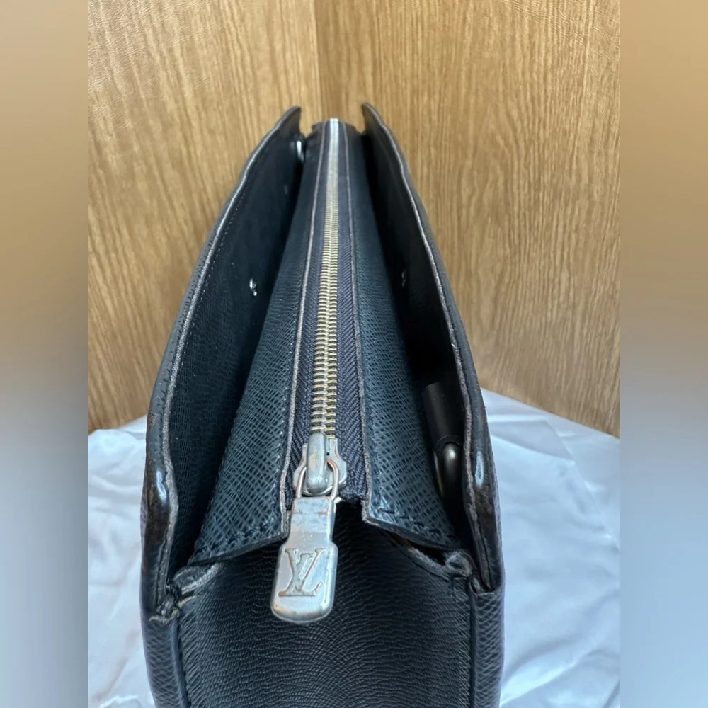 Louis Vuitton Black Tiaga Leather Briefcase